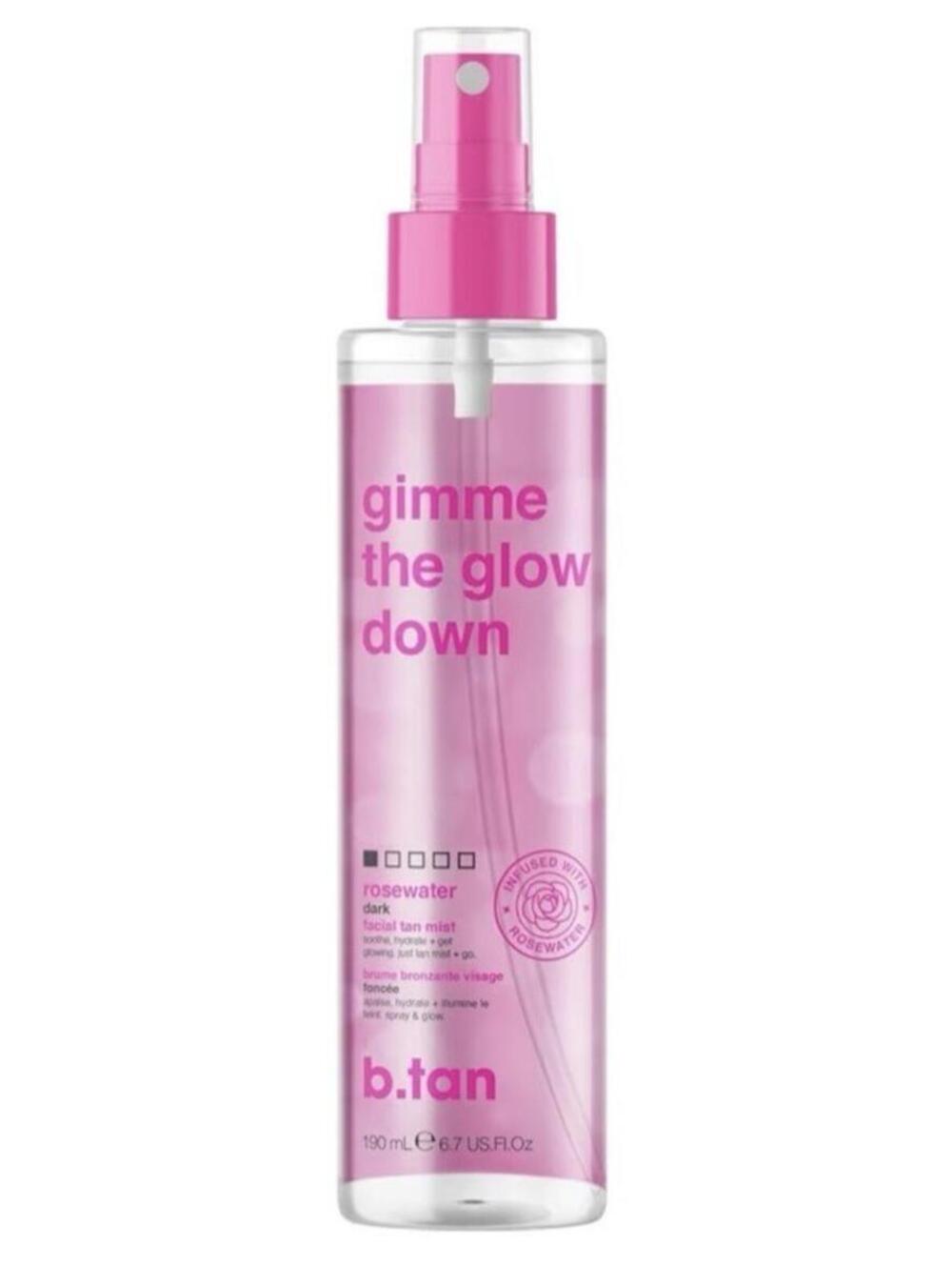 B.tan Rosewater Self-Tanner Facial Tan Mist 3.4oz 100ml Gimme The Glow New